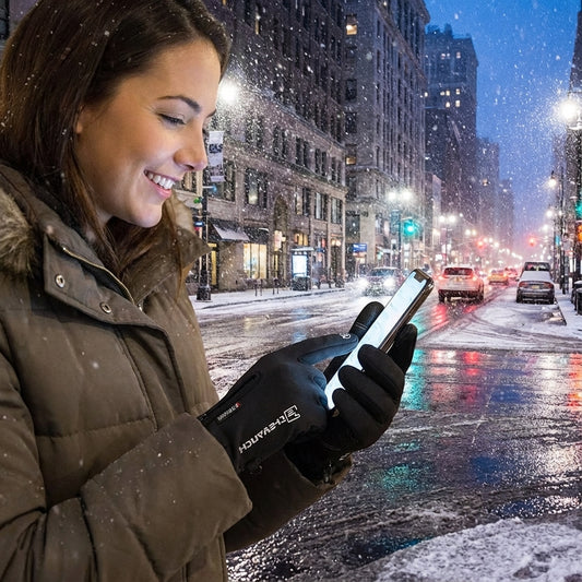 Touchscreen Heated Gloves - Waterproof Winter Gloves with Fleece Lining | Ello Season™