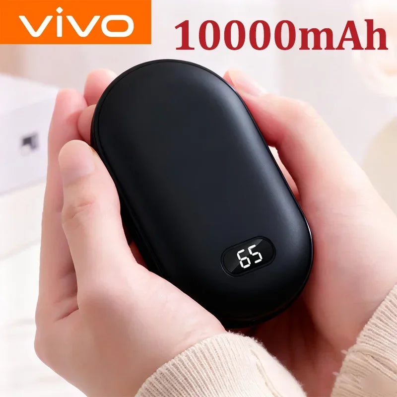 Hand Warmer Rechargeable 10000mAh - 2-in-1 Portable Charger Power Bank | VIVO
