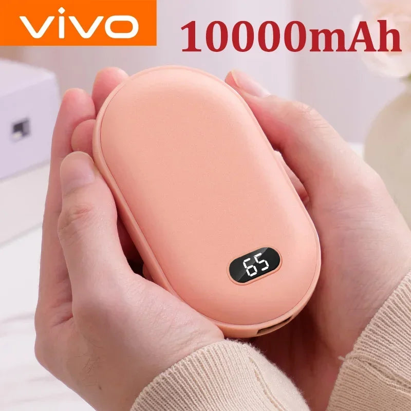 Hand Warmer Rechargeable 10000mAh - 2-in-1 Portable Charger Power Bank | VIVO
