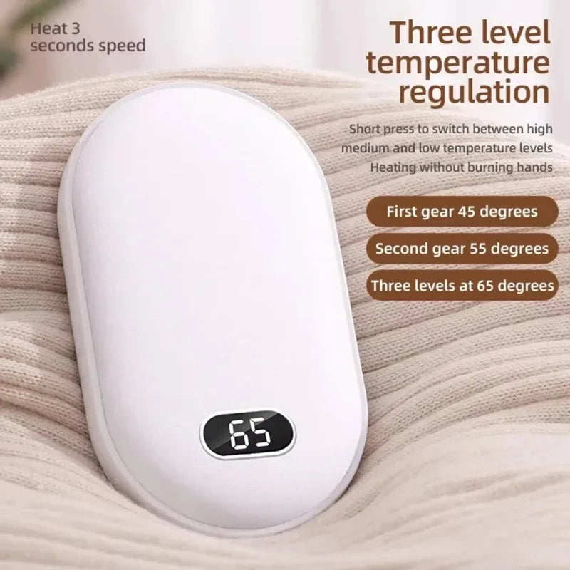 Hand Warmer Rechargeable 10000mAh - 2-in-1 Portable Charger Power Bank | VIVO