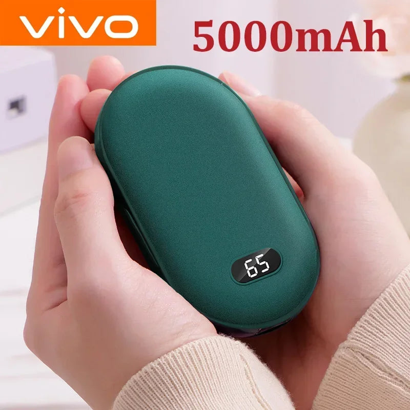 Hand Warmer Rechargeable 10000mAh - 2-in-1 Portable Charger Power Bank | VIVO
