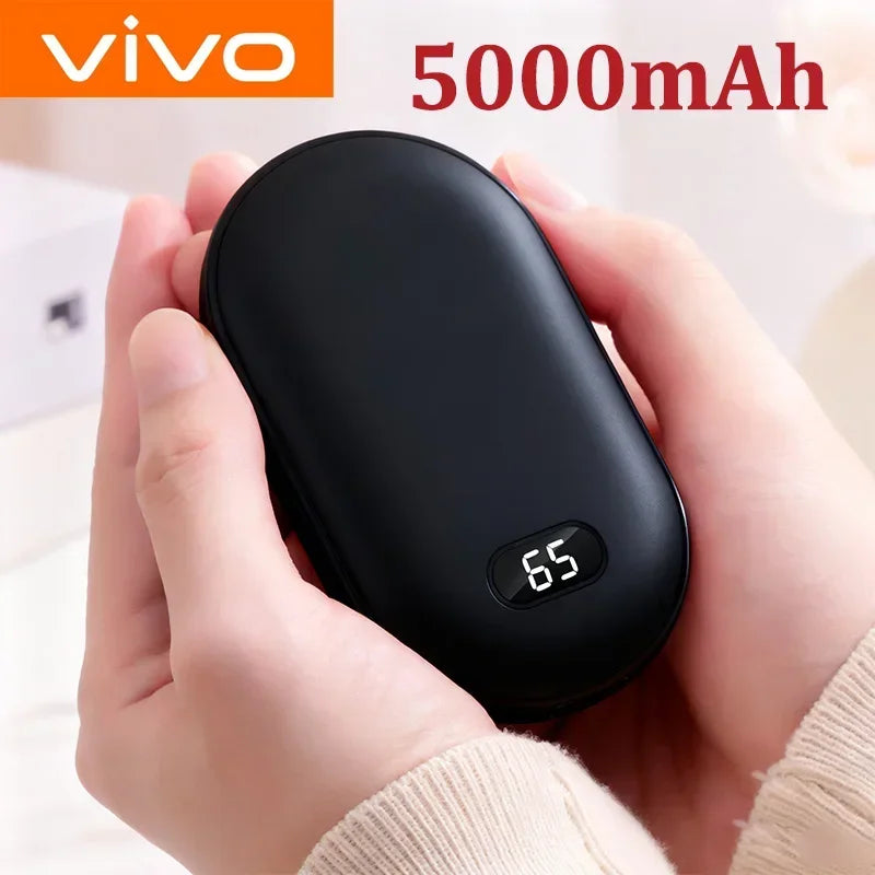 Hand Warmer Rechargeable 10000mAh - 2-in-1 Portable Charger Power Bank | VIVO